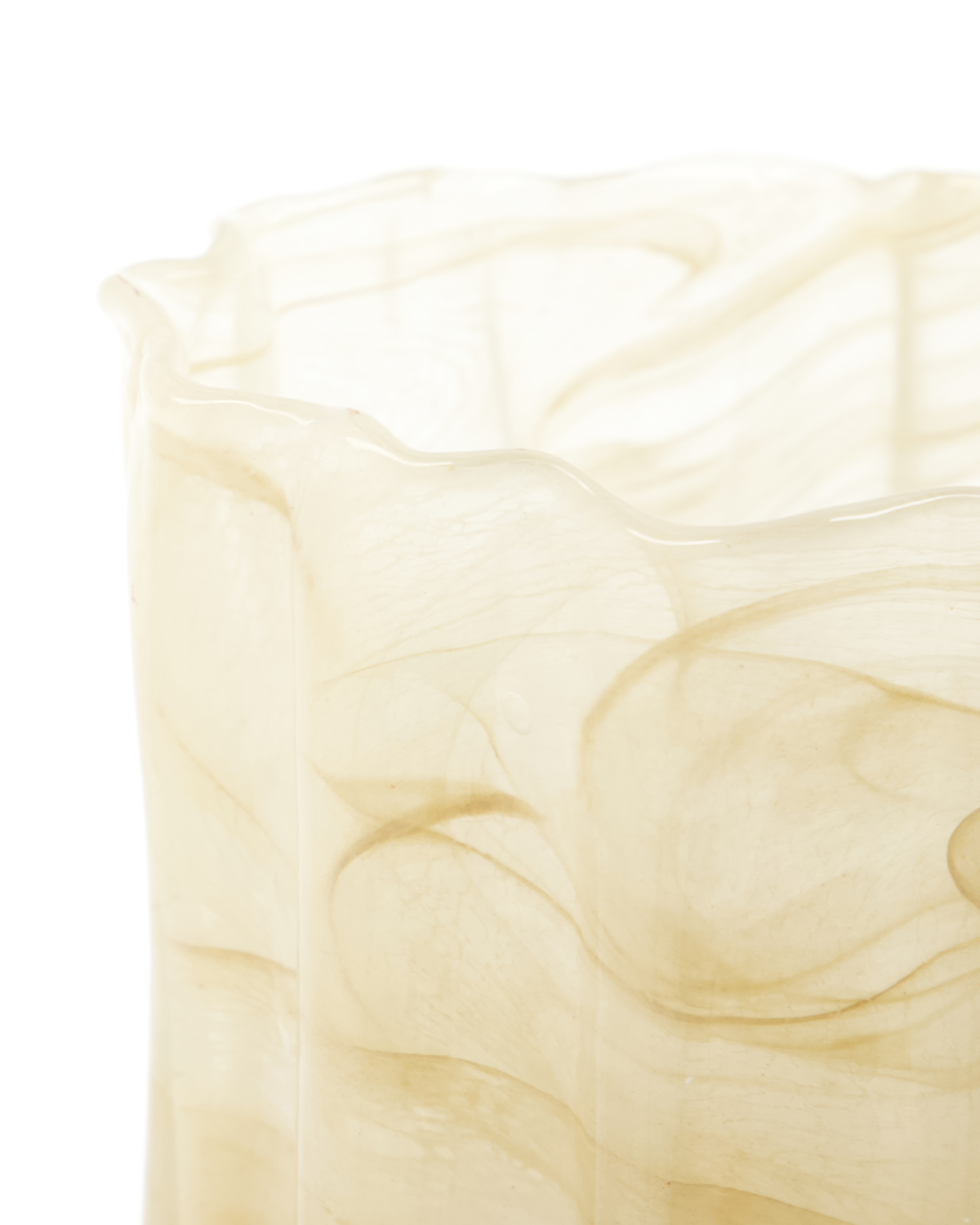 Curl fyrfadsstager, beige - 2 stk